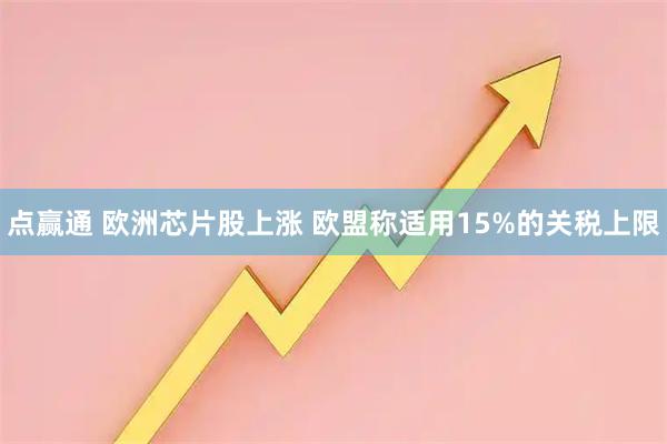 点赢通 欧洲芯片股上涨 欧盟称适用15%的关税上限