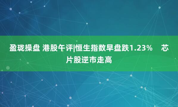 盈珑操盘 港股午评|恒生指数早盘跌1.23%    芯片股逆市走高