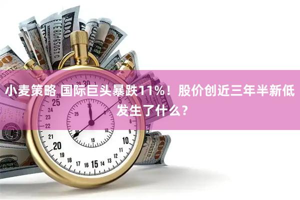 小麦策略 国际巨头暴跌11%！股价创近三年半新低 发生了什么？